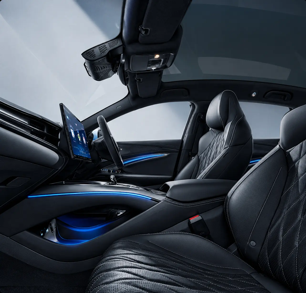 Silver-Plated Panoramic Glass Roof